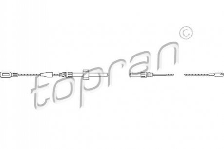 Трос ручного гальма - (2D0609701D) TOPRAN / HANS PRIES 109814