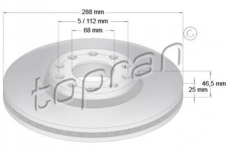 Гальмівний диск TOPRAN / HANS PRIES 110420 (фото 1)