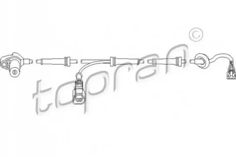 Датчик ABS (передній) Audi A4 00-05 TOPRAN / HANS PRIES 110484