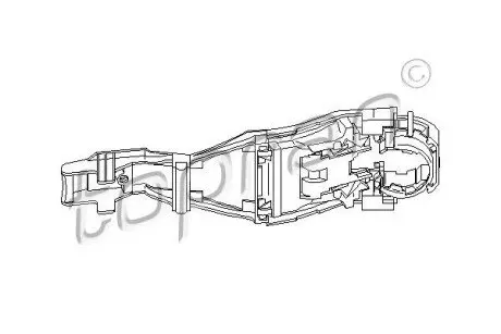 Ручка дверей Лів (зовнішн) AUDI TT SEAT AROSA, IBIZA III, LEON, TOLEDO II VW BORA, BORA I, GOLF IV, LUPO I, PASSAT B5, PASSAT B5.5 1.0-3.2 08.96-12.13 TOPRAN / HANS PRIES 111 185