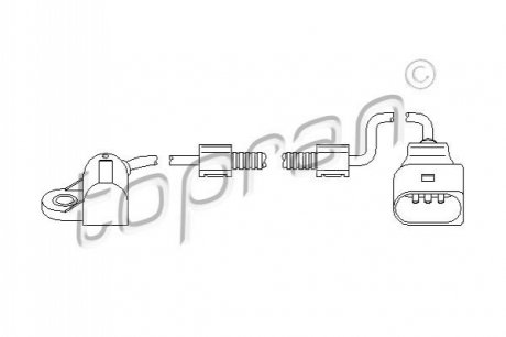 Датчик частоти обертання, керування двигуном TOPRAN / HANS PRIES 111387 (фото 1)
