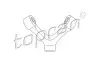Кронштейн кріплення глушника Skoda Octavia 2.0i 99-07/VW Caddy III 1.9/2.0 TDI/SDI 04-10 TOPRAN / HANS PRIES (111591) зображення 1