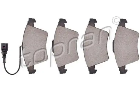 Комплект гальмівних колодок (передніх) VW Multivan/T5 03-/T6 15- (з датчиком) TOPRAN / HANS PRIES 113177