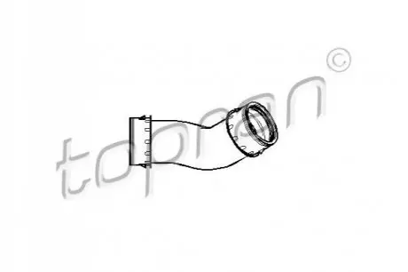 Патрубок інтеркулера (нижній) (L) Audi A3/Skoda Octavia/SuperB/VW Golf/Jetta/Passat 2.0D 03- (ззаду) TOPRAN / HANS PRIES 113565