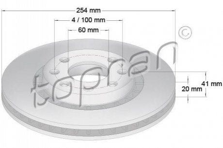 Тормозной диск TOPRAN / HANS PRIES 200943 (фото 1)