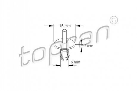 Пружинний затискач TOPRAN / HANS PRIES 205804 (фото 1)