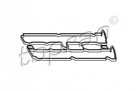 Прокладка крышки клапанов Opel Astra F/G/H/ VECTRA B/ C/ SAAB 9-3 1.8 95- TOPRAN / HANS PRIES 206 131 (фото 1)