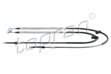 Трос стояночного тормоза задн (1629мм) OPEL VECTRA C, VECTRA C GTS 1.6-3.2 04.02-01.09 TOPRAN / HANS PRIES 207380