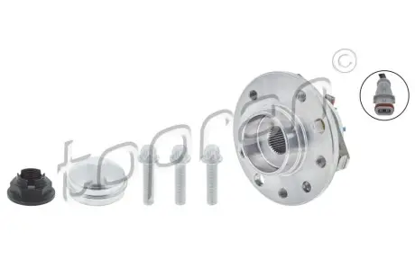 Комплект підшипника колеса передн OPEL ASTRA H, ASTRA H GTC, ZAFIRA B 1.2-2.2 01.04-04.15 TOPRAN / HANS PRIES 207390