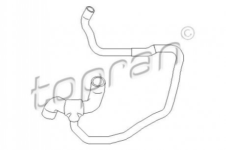 Патрубок системы охлаждения TOPRAN / HANS PRIES 207502 (фото 1)