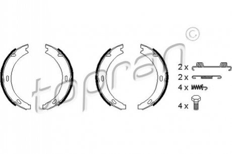 Гальмівні колодки ручного гальма TOPRAN / HANS PRIES 401022