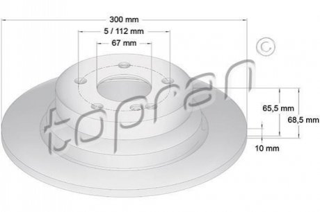 Тормозной диск TOPRAN / HANS PRIES 401054 (фото 1)