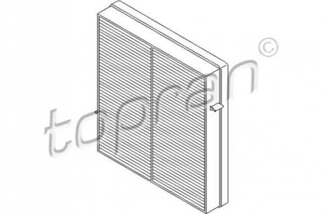 Фильтр воздуха (салона) - (1638350247, 1638350047, A1638350047) TOPRAN / HANS PRIES 401383