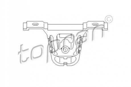 Кронштейн, глушник TOPRAN / HANS PRIES 500176 (фото 1)