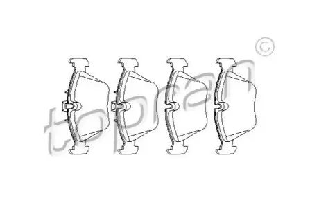 Колодки гальмівні (передні) BMW 3 (E36/E46) 92-06/5 (E34) 87-96/7 (E32) 87-94/Z3 (E36) 97-03 TOPRAN / HANS PRIES 500792