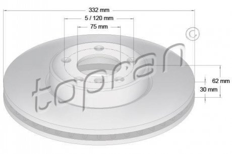 Гальмівні диски TOPRAN / HANS PRIES 501190 (фото 1)
