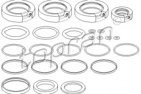 Набор прокладок, рулевой механизм. TOPRAN / HANS PRIES 501449 (фото 1)