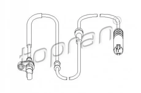 Датчик ABS (задній) BMW 7 (E38) 2.8-5.0i/2.5tds 94-01 M51/M52/M57/M62/M67 TOPRAN / HANS PRIES 501537 Купити в Україні