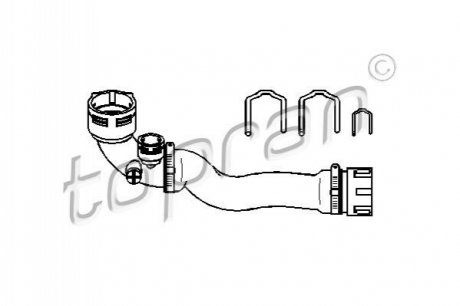 Патрубок системы охлаждения TOPRAN / HANS PRIES 501575 (фото 1)