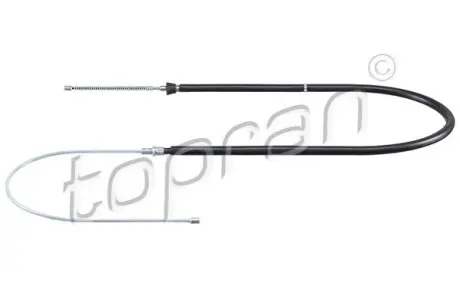 Трос стояночного гальма задн Лів/Прав (1660мм) SKODA RAPID VW POLO V 1.4/1.6D 12.10-05.22 TOPRAN / HANS PRIES 631774