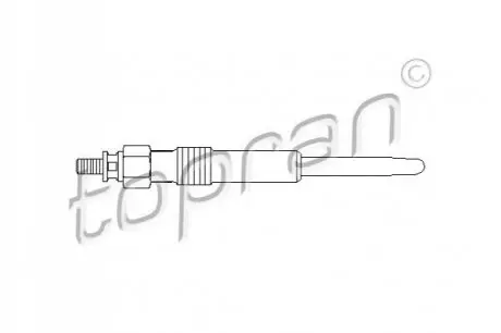 Свічка розжарювання Citroen Berlingo/Peugeot Partner 1.9D 98- (DW8) (11V) TOPRAN / HANS PRIES 720280