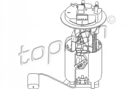 Електричний паливний насос (модуль) MERCEDES 124 (W124), C (W203) CITROEN BERLINGO, XSARA PICASSO PEUGEOT 206, 607, PARTNER 1.1-3.0D 06.90 TOPRAN / HANS PRIES 721477