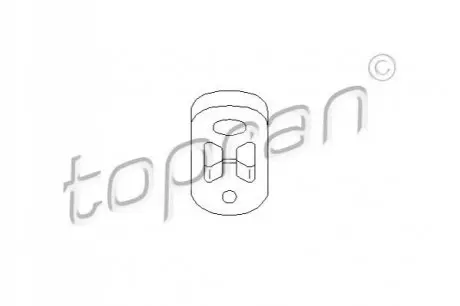 Элемент крепление выпускной системы CITROEN BERLINGO PEUGEOT 206, 206+, 301, 306, PARTNER 1.1-2.0D 04.93- TOPRAN / HANS PRIES 721938