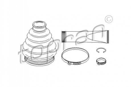 Пыльник приводного вала.) TOPRAN / HANS PRIES 722346