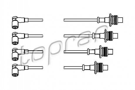 Комплект проводов зажигания TOPRAN / HANS PRIES 722801