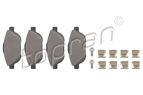 Колодки гальмівні (передні) Citroen С3/DS3 09-/C4 Cactus/Peugeot 2008 13- TOPRAN / HANS PRIES 723136