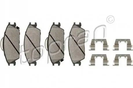 Колодки гальмівні (передні) Hyundai Accent I/II 89-06/Getz 02-11 (Akebono) TOPRAN / HANS PRIES 820370