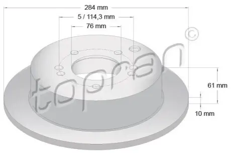 Тормозные диски TOPRAN / HANS PRIES 820378 Купить в Украине