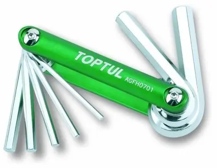 Комплект шестигранных ключей Toptul AGFH0701