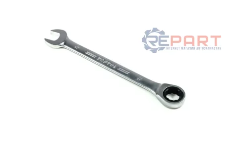 (EN) Ratchet combination wrench 12-кутна / HEX 17 мм, тип: пряме, кут: 15°, довжина: 225 мм, 1 шт Toptul AOAF1717