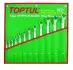 (EN) Double-ended ring wrench - offset 12-кутна, 6x7, 8x9, 10x11, 12x13, 14x15, 16x17, 18x19, 20x22, 21x23, 24x27, 25x28, 30x32, тип: (EN) bent, 75°, 12 шт Toptul (GAAA1204) зображення 1