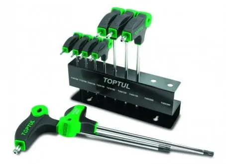 Набор ключей TORX с ручкой L-обр. T10-T50 9ед. Toptul GAAX0901