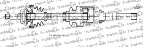 CITROEN Полуось прав L=842,5mm 21/24 зуб. C15 1.9 D 00-05, VISA 16 GTI 86-91, PEUGEOT 205 I (741A/C) 1.6 GTI Trakmotive 30-1228 (фото 1)