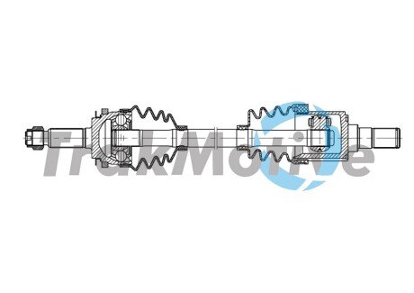 KIA Напіввісь передн. прав PICANTO I (SA) 1.1 04-11 Trakmotive 30-1913 (фото 1)