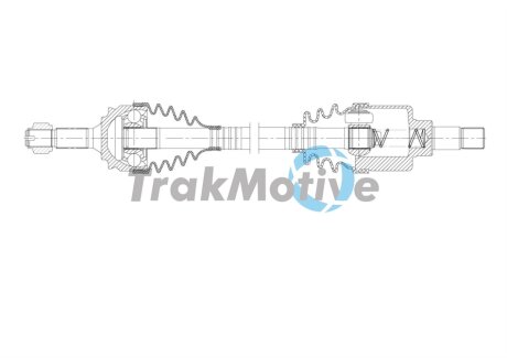 PEUGEOT Полуось лів. L=652mm 21/22 зуб. 208 I (CA, CC) 1.4 VTi 12-19 Trakmotive 30-1924