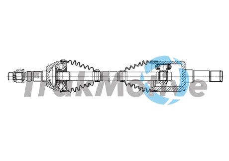 OPEL Напіввсь передн. лів. MERIVA B (S10) 1.4 10-17 Trakmotive 30-2005