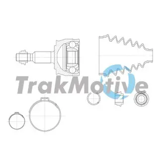 TRAKMOTIVE VW К-кт ШРКШ MULTIVAN T5 2.0 TSI 4motion 11-15 Trakmotive 40-0974 Купити в Україні