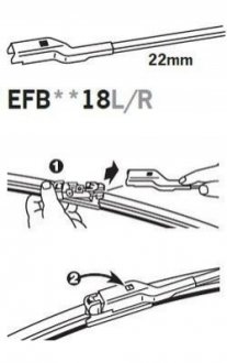 ExactFit Flat Щетка стеклоочистителя, бескаркасная OEM (350мм)) Trico EFB3518L (фото 1)