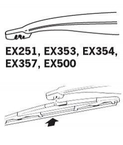 ExactFit Rear Щетка стеклоочистителя, задняя OEM (350мм)) Trico EX357 (фото 1)