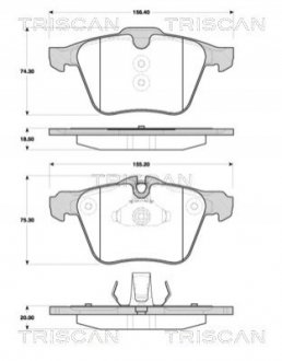 Колодки гальмівні дискові - 8110 10565 (02C2Z14096, 02C2C40926, 1423389) TRISCAN 811010565 (фото 1)