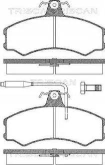 Колодки гальмівні (передні) Citroen C25/Fiat Ducato/Peugeot J5 81-94 (+датчики) TRISCAN 811010792 Купити в Україні