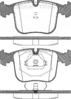 Колодки гальмівні (передні) BMW 5 (E39)/7 (E38)/X5 (E53) 94-07 TRISCAN 811011012 Купити в Україні