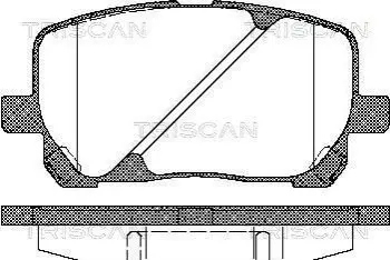 Колодки гальмівні (передні) Toyota Avensis/Corolla 01-10 (Akebono) TRISCAN 811013055 Купити в Україні