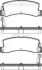Фото Колодки гальмівні (задні) Toyota Camry 86-01/Avensis 97-03/Carina 87-97/Lexus RX 98-03/ES 89-01 TRISCAN (811013955) зображення 1