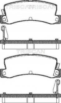 Колодки гальмівні задні TRISCAN 811013955 (фото 1)