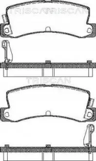 Колодки гальмівні (задні) Toyota Camry 86-01/Avensis 97-03/Carina 87-97/Lexus RX 98-03/ES 89-01 TRISCAN 811013955 Купити в Україні
